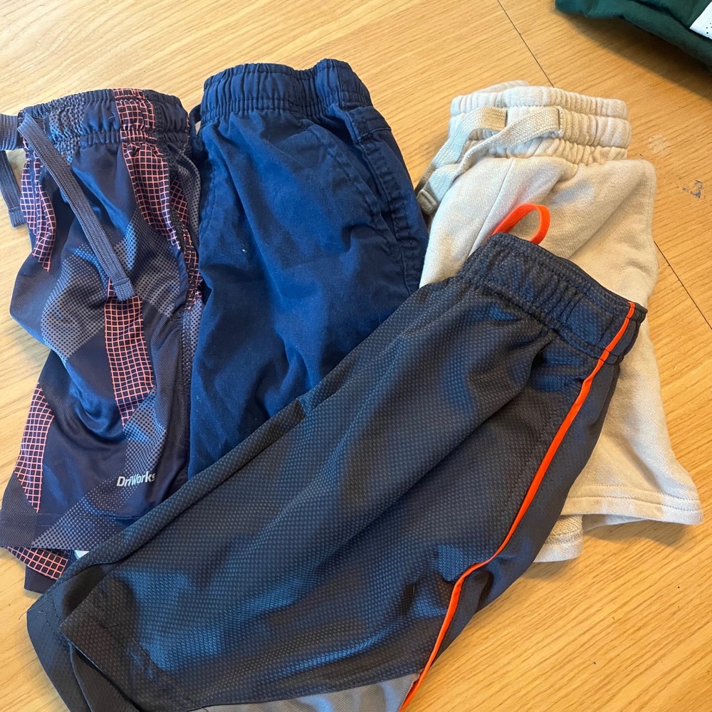 Boys Shorts Lot - Size 4/5 Summer athletic Elastic Waist - Picture 1 of 5